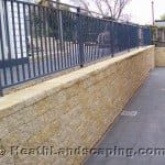 Paving With Retaining Walls Constructed by Heath Landscaping Tasmania.