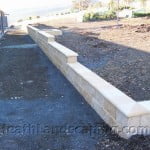 Low Retaining Wall with Stairs Constructed by Heath Landscaping Southern Tasmania.
