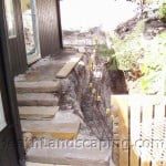 Block Wall with Box Footing and Paving Constructed by Heath Landscaping Southern Tasmania.