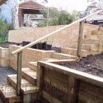Retaining Wall, Driveway and Stairs Constructed by Heath Landscaping Southern Tasmania