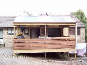 Pergola and Deck Constructed by Heath Landscaping Southern Tasmania.