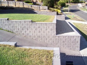 Two-Level Retaining Walls Heath Landscaping Tasmania