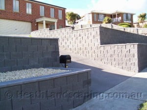 Two Levels Retaining Walls Heath Landscaping Tasmania