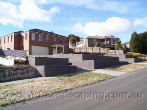 Two-Level Retaining Walls by Heath Landscaping Tasmania
