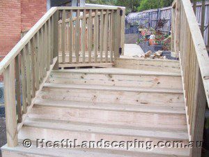 timber stairs Heath Landscaping Tasmania - Transform Your Outdoor Space Today