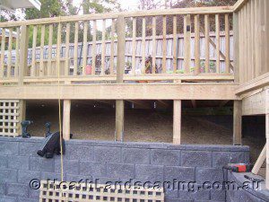 deck on retaining wall Heath Landscaping Tasmania - Transform Your Outdoor Space Today