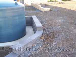 Low Retaining Wall with Stairs Constructed by Heath Landscaping Southern Tasmania.
