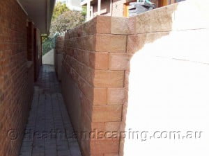 Retaining Wall constructed by Heath Landscaping Hobart Tasmania.