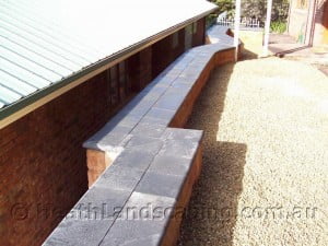 Retaining Wall constructed by Heath Landscaping Hobart Tasmania.
