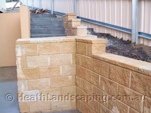 Retaining Wall, Concrete Stairs and Path Constructed by Heath Landscaping Southern Tasmania.