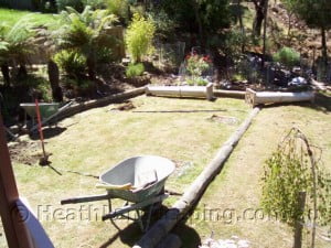 Paving for Pergola Constructed by Heath Landscaping Southern Tasmania.