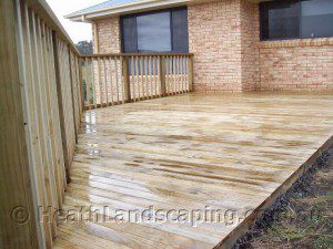 Timber deck constructed by Heath Landscaping Hobart Tasmania